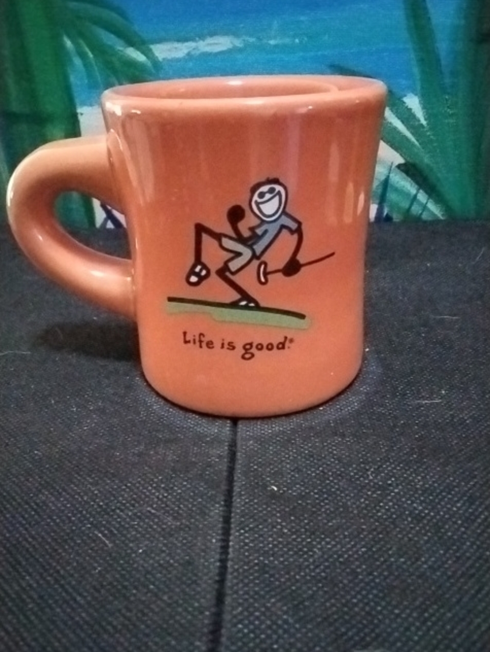 Life Is Good Orange 'Celebrating Golfer' Ceramic Mug